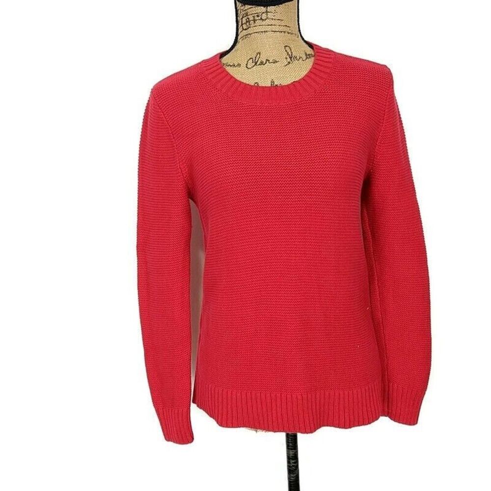 J Crew Mercantile Womens sz XS Sweater Red Wool Blend Long Sleeve Pullover